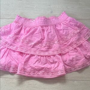Altar'd State Rosy Lace Mini Skirt